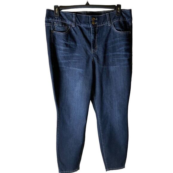 Lane Bryant Skinny Tummy Technology Jeans Women's Plus Size 16 Dark Wash Denim - Picture 1 of 11